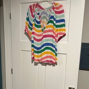 Crown & Ivy Multicolor Striped Short Sleeve Tee